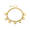 Golden Summer Hearts Bracelet