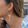White Stone Earrings